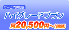 [サービス無制限]ハイグレードプラン月20,800円～