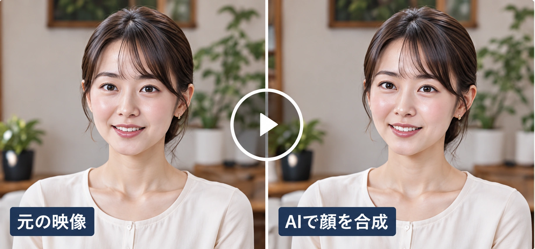 架空の成人AI人物による比較の制作イメージ。実際の依頼事例ではありません。