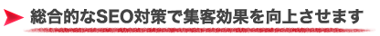 総合的なSEO対策で集客効果を向上させます