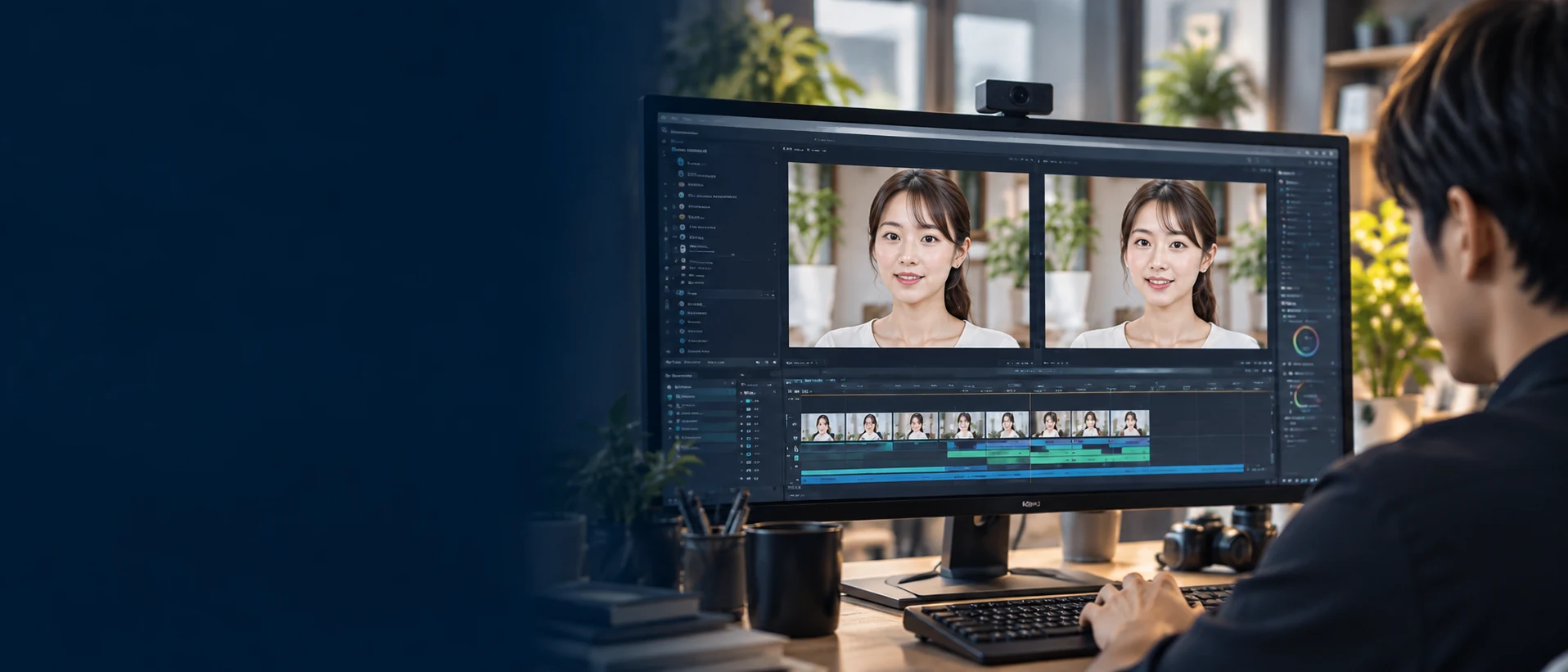 AI顔合成・フェイススワップを表現するAI制作イメージ