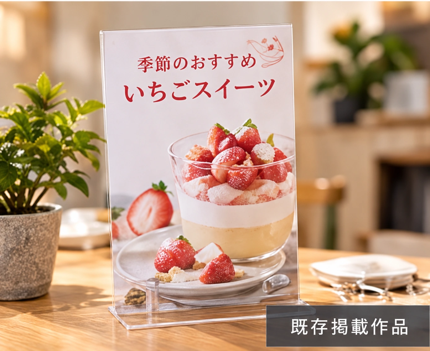 承認済みデザインのAI制作イメージ。受託実績ではありません。